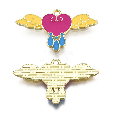 Alloy Enamel Pendants PALLOY-F286-12B-G-1