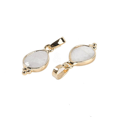 Natural White Moonstone Faceted Pendans KK-L218-004G-04-1