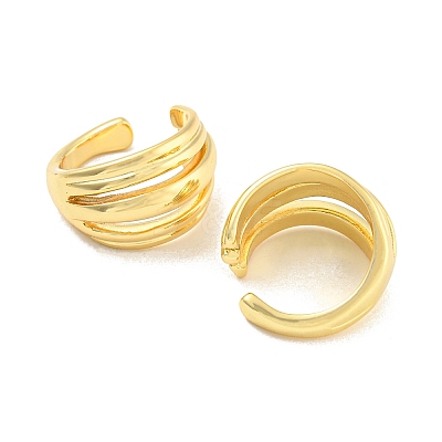 Rack Plating Brass Cuff Earrings EJEW-A028-51G-1