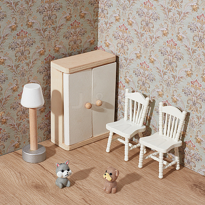 Mini Dollhouse Living Room Bedroom Wallpaper DIY-WH0504-841A-03-1