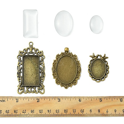 Vintage DIY Blank Pendant Making Kit DIY-FS0005-28-1