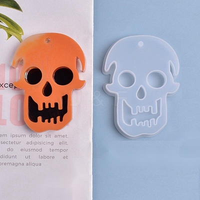 Halloween DIY Skull Pendant Silicone Statue Molds LS-DIY-P006-41-1