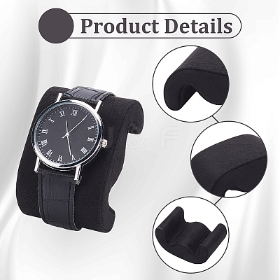 Faux Suede Bracelet/Watch Pillow Jewelry Displays FIND-WH0173-237B-1