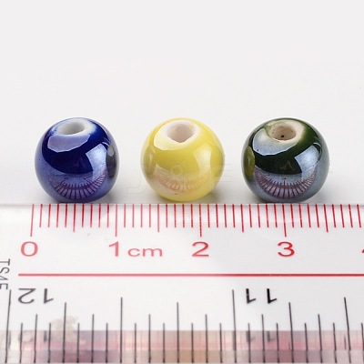 Glazed Porcelain Beads PORC-D001-16mm-M-1