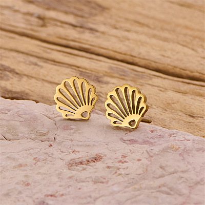 201 Stainless Steel Stud Earrings FS-WG29B49-01-1