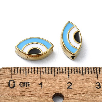 Ion Plating(IP) 304 Stainless Steel Enamel Beads STAS-Q318-12-1