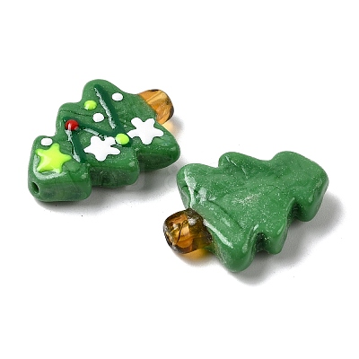 Christmas Theme Handmade Lampwork Beads LAMP-I027-07X-1