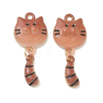 Spray Painted Alloy Enamel Pendants ENAM-K076-38G-01-1