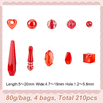 80G DIY Acrylic Beads & Pendants Mobile Phone Wrist Strap Making Finding Kit MACR-GO0001-08A-1
