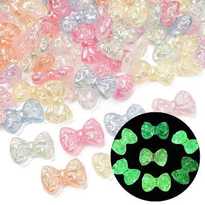 Luminous & UV Plating Transparent Acrylic Beads MACR-L015-13-1