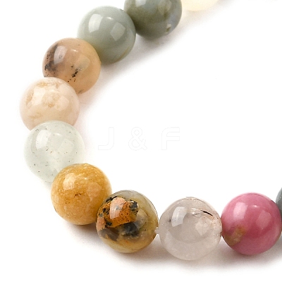 Natural Quartz Crystal & Rhodochrosite & Rose Quartz & Amethyst & Strawberry Quartz & Tourmalinated Quartz/Black Rutilated Quartz Beads Strands G-B143-A01-6mm-1