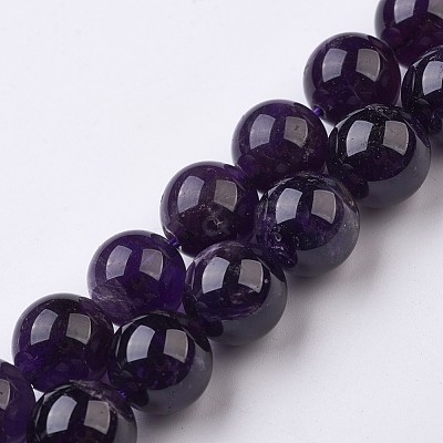 Natural Amethyst Bead Strands G-J376-20-14mm-1