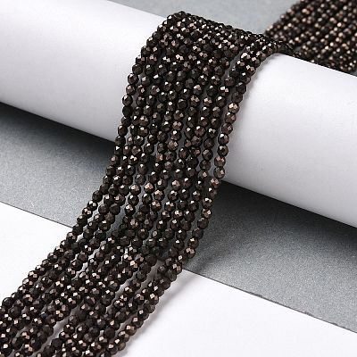 Electroplate Glass Beads Strands GLAA-H021-01A-FP06-1