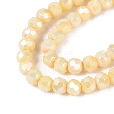 Anti-Tarnish Electroplate Glass Beads Strands EGLA-ZX010-4mm-13-1
