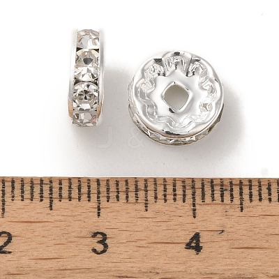 Brass Rhinestone Spacer Beads X-RB-A014-Z10mm-01S-NF-1