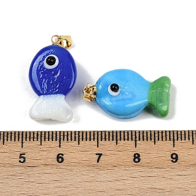 Handmade Lampwork Pendants X1-LAMP-A007-01G-01-1