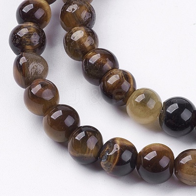 Natural Tiger Eye Round Bead Strands G-R200-6mm-1