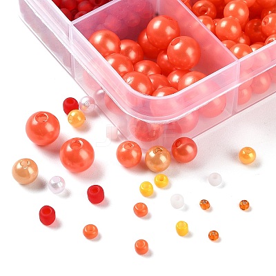 DIY 10 Grids ABS Plastic & Glass Seed Beads Jewelry Making Finding Beads Kits DIY-G119-01D-1