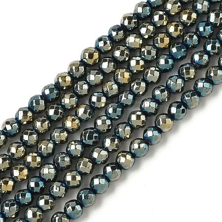 Electroplate Non-magnetic Synthetic Hematite Beads Strands G-L487-C-21-1