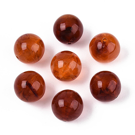 Round Acrylic Imitation Gemstone Beads OACR-R029-16mm-15A-1