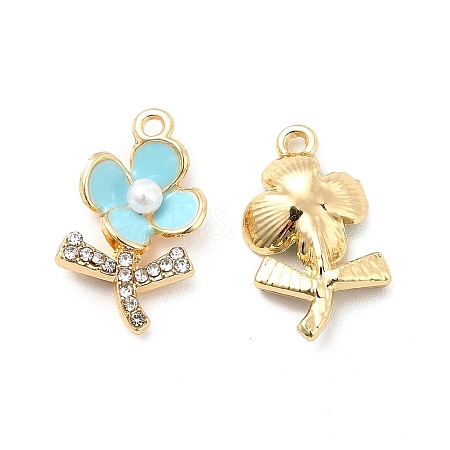 Alloy Rhinestone Enamel Pendants ENAM-K020-02D-1