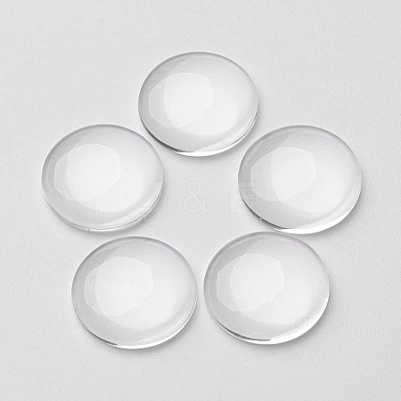 Clear Glass Cabochons GGLA-G005-1