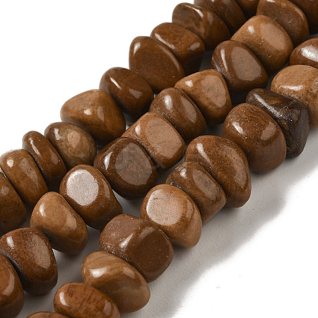 Natural Wood Lace Stone Wooden Jasper Beads Strands LS-G-B078-G01-01-1