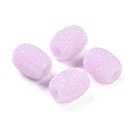 Opaque Resin European Jelly Colored Beads RESI-B025-02A-04-1
