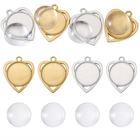DIY Heart Pendant Making Kits STAS-TA0005-43-1