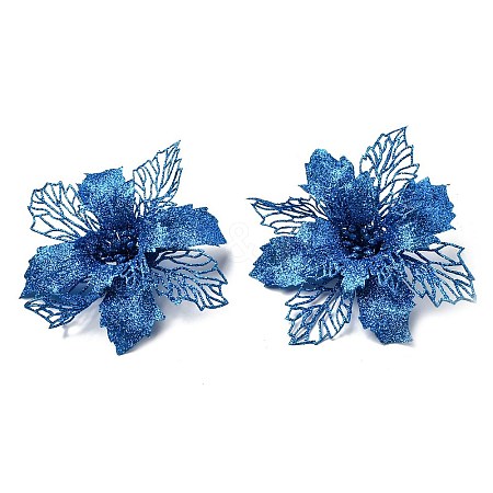 Plastic Glitter Artificial Flower LS-HJEW-R124-02-1