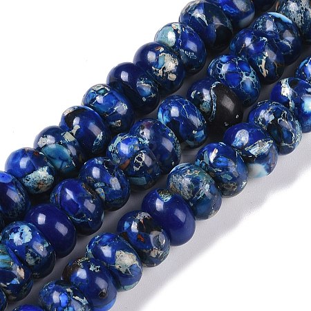 Dyed Synthetic Imperial Jasper Beads Strands G-P529-E01-A08-1