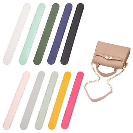 WADORN 10Pcs 10 Colors Imitation Leather Bag Strap Padding FIND-WR0008-74-1