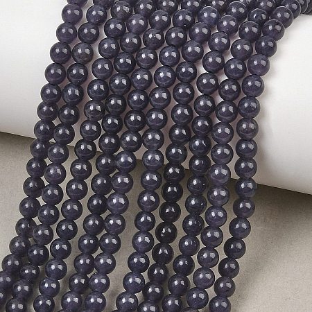 Natural Dyed White Jade Beads Strands GG-CBAEB22-B01-4mm-03-1