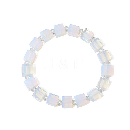 Square Opalite Beaded Bracelets for Women Men DR6998-1-1