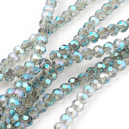 Electroplate Glass Beads Strands EGLA-D021-72-1