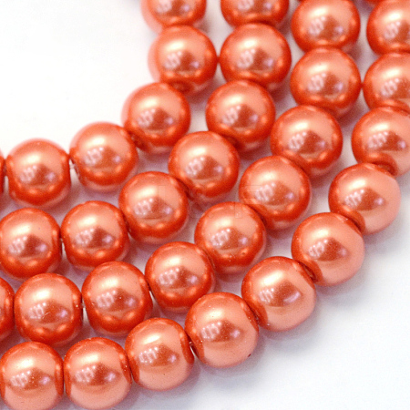 Baking Painted Glass Pearl Bead Strands HY-Q003-3mm-38-1