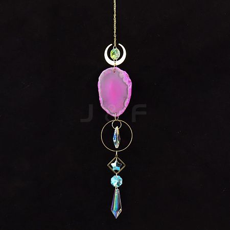 Natural Agate Piece Hanging Ornaments PW-WG29125-02-1