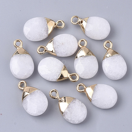 Natural White Jade Pendants G-S359-017J-1