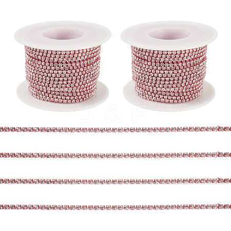 2 Roll Electrophoresis Iron Rhinestone Strass Chains CHC-TA0001-38A-1
