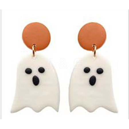 Halloween Polymer Clay Dangle Stud Earrings WGC24AA-05-1