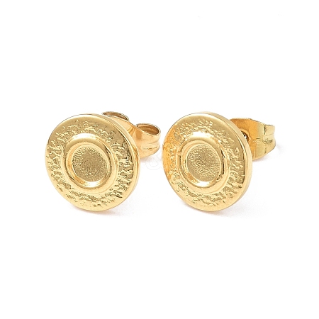Ion Plating(IP) 304 Stainless Steel Stud Earring Finding X-EJEW-I285-28G-1