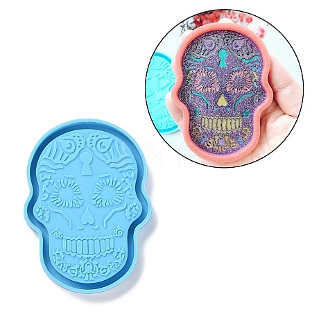 DIY Skull-shaped Silicone Tray Molds DIY-D060-41-1