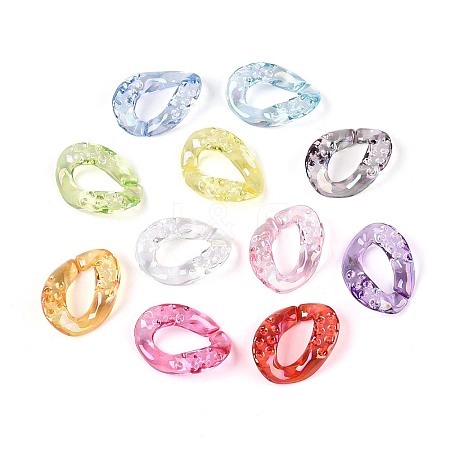 UV Plating Transparent Acrylic Beads TACR-T029-03M-1