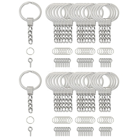 10Pcs Iron Split Key Rings IFIN-YW0003-37P-1