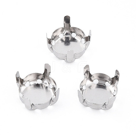 201 Stainless Steel Sew on Prong Settings STAS-T032-01-10mm-P-1