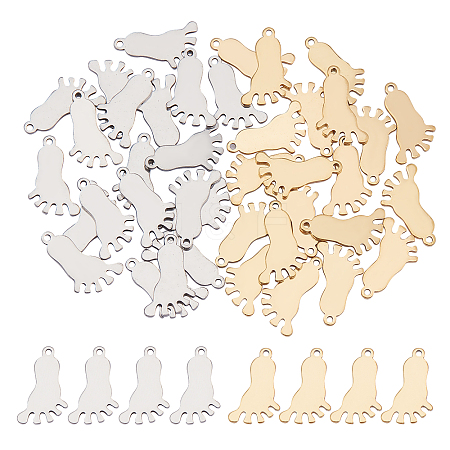 Unicraftale 40Pcs 2 Colors 304 Stainless Steel Pendants STAS-UN0028-47-1