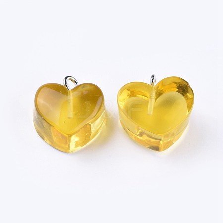 Resin Pendants RESI-WH0008-12C-1