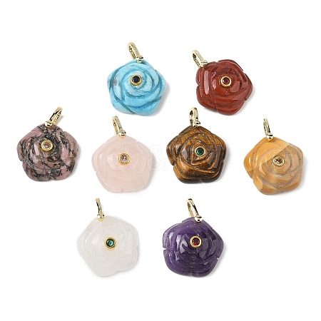 Natural Mixed Stone Carved Pendants GG-CBAF4FB-01G-1