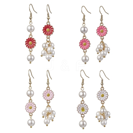 Shell Pearl Dangle Earring EJEW-JE05764-1