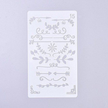 Plastic Reusable Drawing Painting Stencils Templates DIY-G027-F15-1